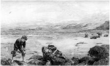 The Nearest Way to School c1880-1882.Artist: Otto Theodor Leyde