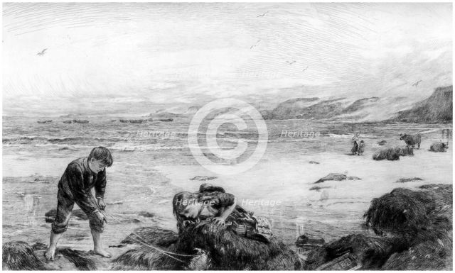 'The Nearest Way to School', c1880-1882.Artist: Otto Theodor Leyde