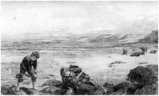 The Nearest Way to School c1880-1882.Artist: Otto Theodor Leyde