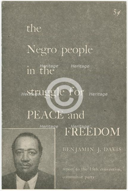 The Negro People in the Struggle for Peace and Freedom, 1951. Creator: Unknown.