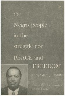 The Negro People in the Struggle for Peace and Freedom, 1951. Creator: Unknown
