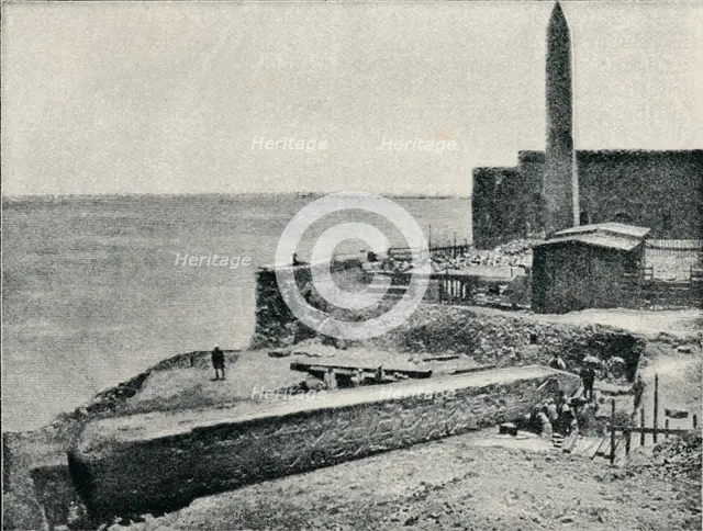 'The Needle lying as it fell at Alexandria', 1877, (1910). Creator: Unknown.