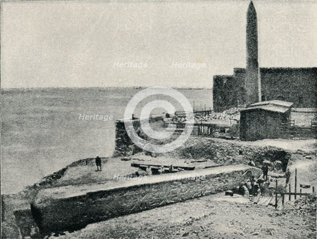 'The Needle lying as it fell at Alexandria', 1877, (1910). Creator: Unknown.