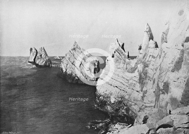 'The Needles - General View, Showing the Lighthouse', 1895. Artist: Unknown.