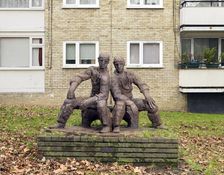 The Neighbours sculpture by Siegfried Charoux, Highbury Quadrant Estate, Islington, London, 2015. Artist: Chris Redgrave