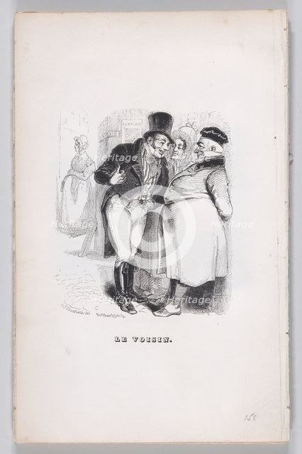 The Neighbor from The Complete Works of Béranger, 1836. Creator: John Thompson.