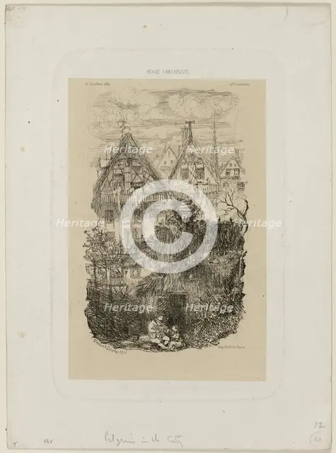 The Neighborhood, from Revue Fantaisiste, 1861. Creator: Rodolphe Bresdin.