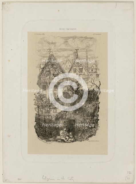The Neighborhood, from Revue Fantaisiste, 1861. Creator: Rodolphe Bresdin.