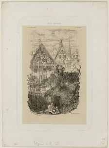 The Neighborhood, from Revue Fantaisiste, 1861. Creator: Rodolphe Bresdin