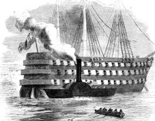 The Neptune, Admiral Corry's Flag-Ship 1854. Creator: Unknown