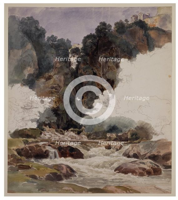 The Neptune Grotto close to Tivoli, 1826. Creator: Ernst Fries.