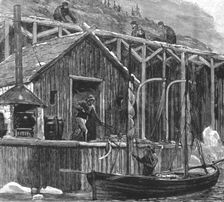 'The Newfoundland Fisheries Question - British Fishing Room on the French Shore 1890. Creator: Unknown