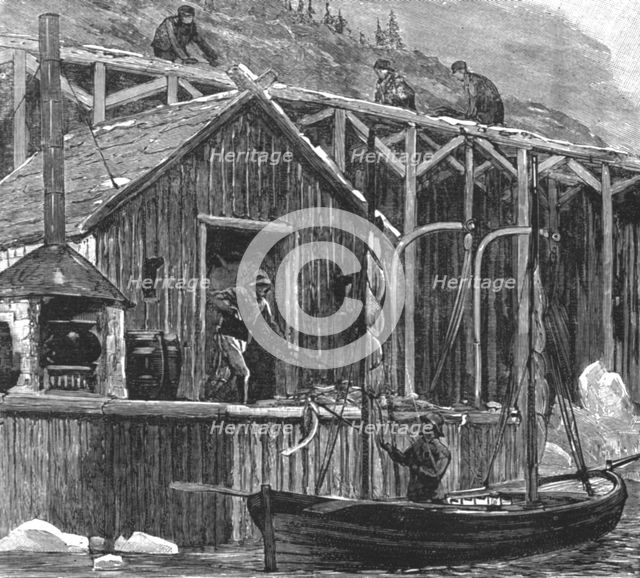 ''The Newfoundland Fisheries Question - British Fishing Room on the French Shore', 1890. Creator: Unknown.