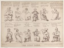 The News Paper, October 1, 1808., October 1, 1808. Creator: Thomas Rowlandson