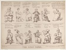 The News Paper, October 1, 1808., October 1, 1808. Creator: Thomas Rowlandson