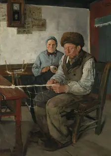 The Net Mender, probably 1880. Creator: Christian Krohg
