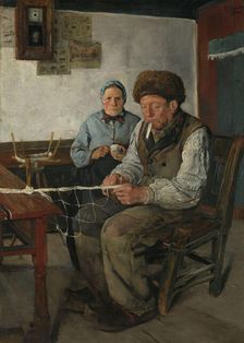 The Net Mender, probably 1880. Creator: Christian Krohg
