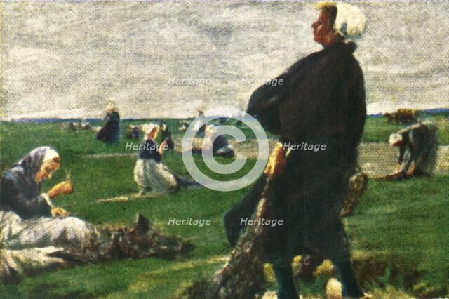 The Net-Menders, c1928. Creator: Unknown.