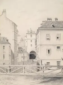 The Neutor in Vienna, 1860. Creator: Heinrich Lang