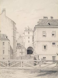 The Neutor in Vienna, 1860. Creator: Heinrich Lang