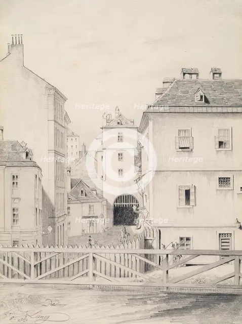 The Neutor in Vienna, 1860. Creator: Heinrich Lang.