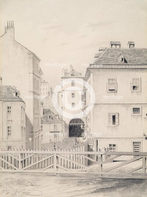 The Neutor in Vienna, 1860. Creator: Heinrich Lang.