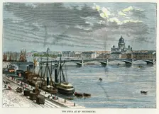 The Neva at St Petersburg Russia, c1880