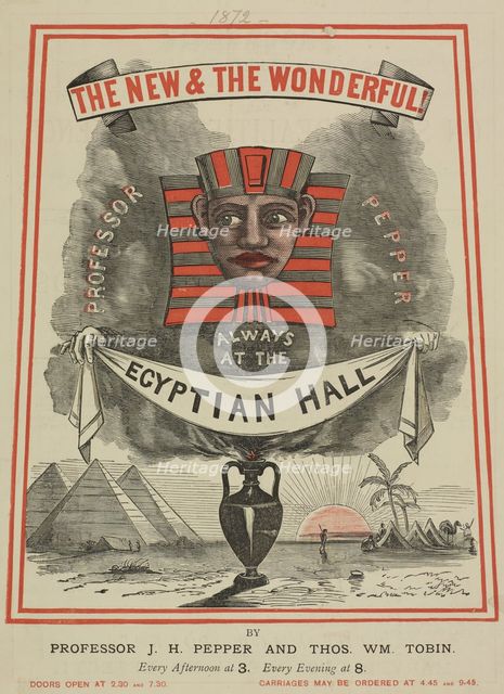 The New & The Wonderful at Egyptian Hall by Professor Pepper and Thomas Tobin, 1872. Creator: Unknown.