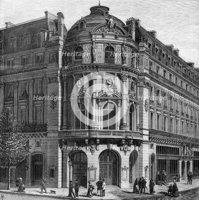 The new theatre of the Vaudeville, Paris, 1869. Creator: Unknown.