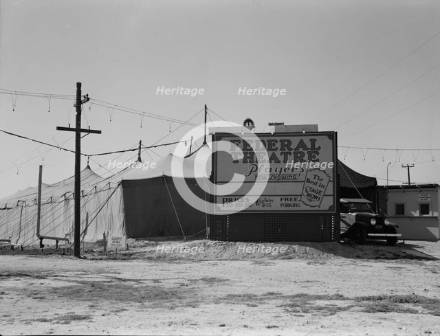 The new theatre, a government-sponsored revival, San Bernardino, California, 1937. Creator: Dorothea Lange.