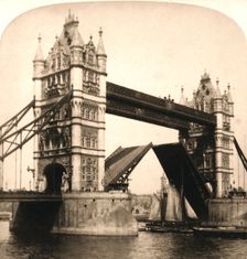 The New Tower Bridge, London 1896. Creator: Works and Sun Sculpture Studios