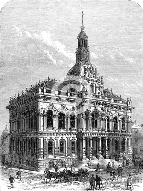 The new townhall at Ipswich, 1868. Creator: Unknown.