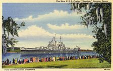 The new US Navy cruiser USS Houston Houston, Texas, USA, 1946