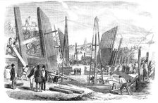 The New Victoria Dock Works, Plaistow Marshes, 1854. Creator: Unknown