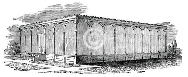 The New Victoria Regia House - Exterior, Chatsworth House, Derbyshire, 1850. Creator: Unknown.