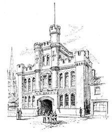 The new Volunteer Drill Hall, Lincoln, 1890. Creator: Carl Hentschel
