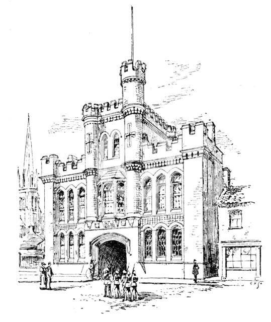 The new Volunteer Drill Hall, Lincoln, 1890. Creator: Carl Hentschel.