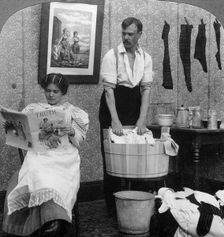 The New Woman, Wash Day Artist: American Stereoscopic Company