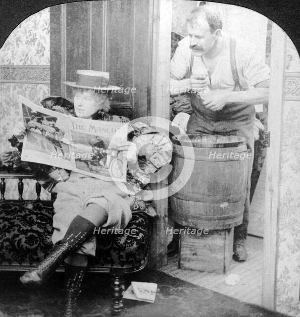 The New Woman'.Artist: Excelsior Stereoscopic Tours