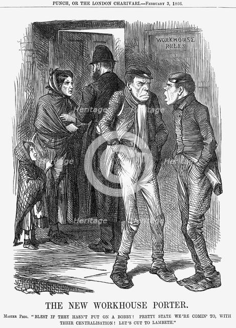 'The New Workhouse Porter', 1866. Creator: John Tenniel.