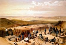 The New Works at the Siege of Sebastapol... Crimean War, 1853-1856. Artist: William Simpson
