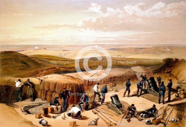 'The New Works at the Siege of Sebastapol...', Crimean War, 1853-1856. Artist: William Simpson
