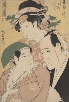 The New Year Niwaka Festival in the Pleasure Quarters, ca. 1796. Creator: Eishosai Choki
