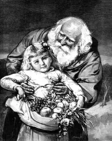 The New Year - drawn by A. E. Emslie, 1881. Creator: Adolphe François Pannemaker