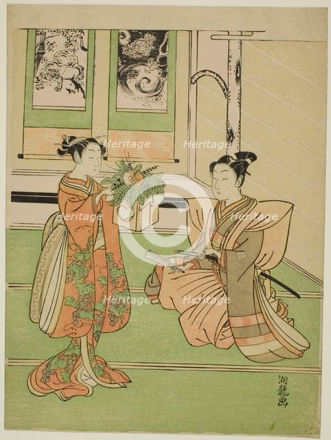 The New Year's Offering, c. 1769. Creator: Isoda Koryusai.