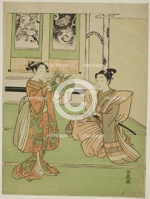 The New Year's Offering, c. 1769. Creator: Isoda Koryusai.