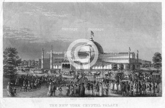 The New York Crystal Palace, 19th century. Artist: Unknown
