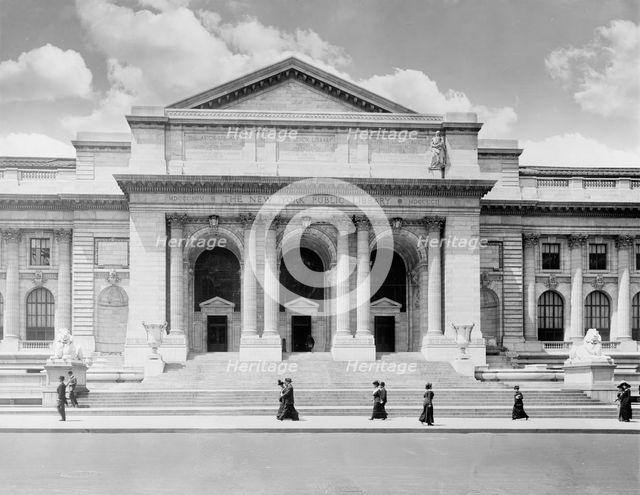 The New York Public Library building, c.between 1910 and 1920. Creator: Unknown.
