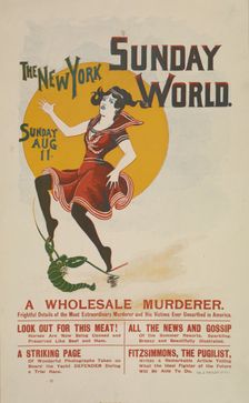 The New York Sunday world. Sunday Aug. 11, c1893 - 1897. Creator: Unknown