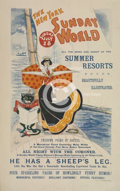 The New York Sunday world. Sunday July 28. 1895, c1893 - 1897. Creator: Unknown.